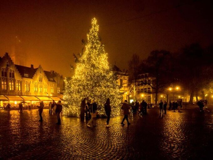 Christmas tree on the Burg square. Taken by Jan Darthet